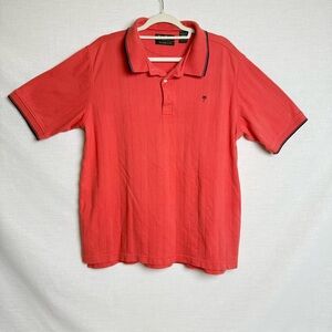 Palm Beach Golf Men’s Coral Polo Shirt | 100% Combed Cotton | Size Large